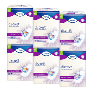 6 paquetes protector incontinencia TENA Discreet Extra Largo 50 un