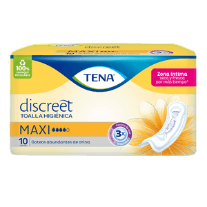 TENA TOALLAS INCONTINENCIA DISCREET MAXI 10 UN